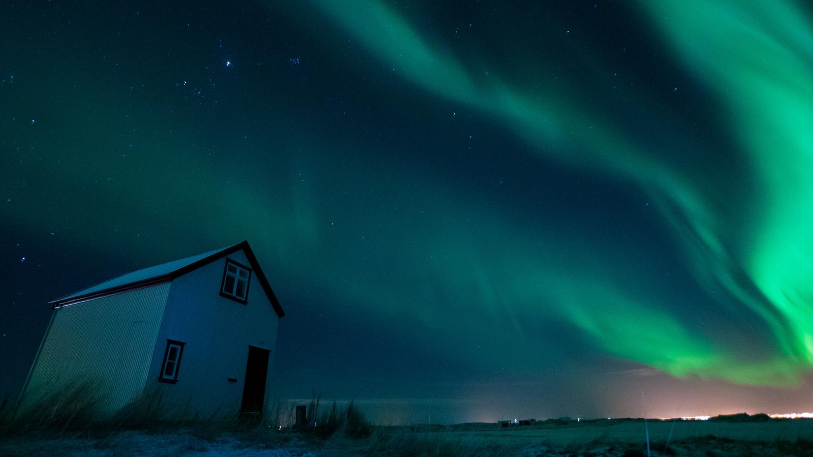 Colourful Aurora Borealis, Iceland