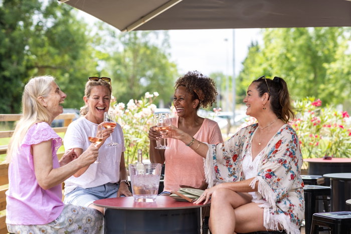 Group of women who are enjoying a trip away together