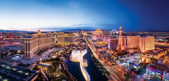 Aerial view of the Las Vegas Strip