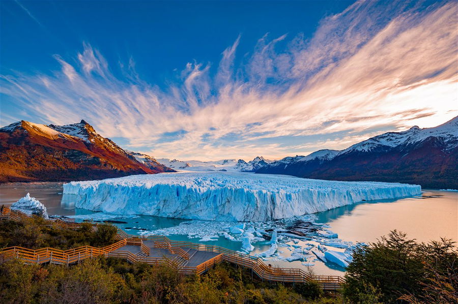 Snowy Patagonia landscape, Argentina