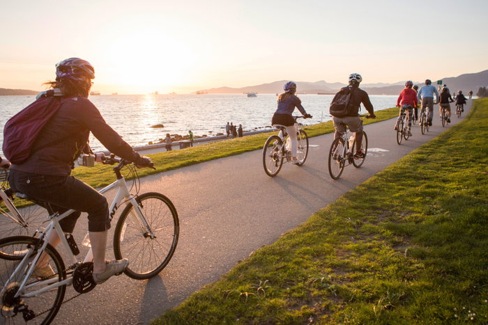 Cycle City Tours at English Bay, Vancouver, Canada