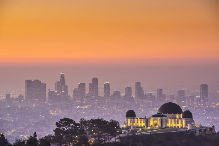 Los Angeles, California, USA downtown skyline from Griffith Park. america, angeles, architecture, beverly, boulevard, buildings, business, ca, california, city, cityscape, dawn, district, downtown, dusk, evening, financial, griffith, highway, hills, la, landmark, los, los angeles skyline, modern, morning, museum, night, observatory, office, park, scene, scenic, skyline, skyscrapers, states, sunrise, sunset, twilight, united, urban, usa, view