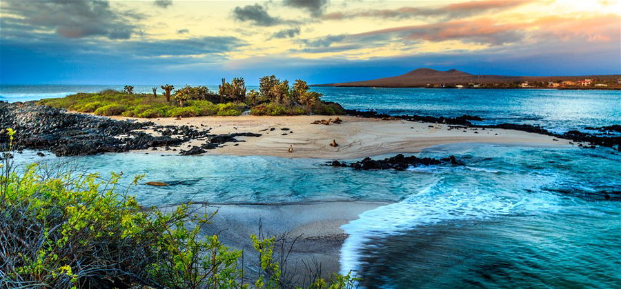 A view of the Galapagos Islands in Ecuador