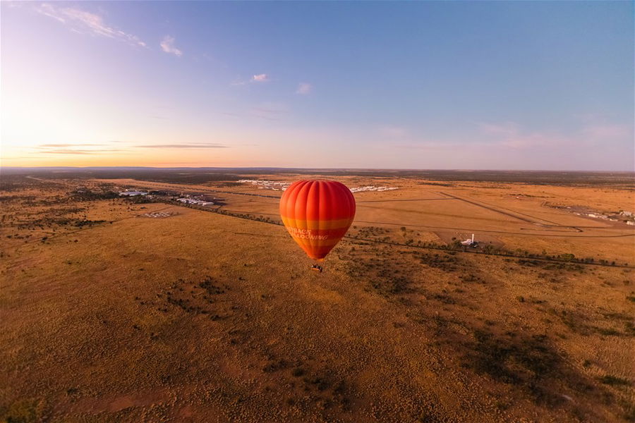 Hot air balloon over Alice Springs