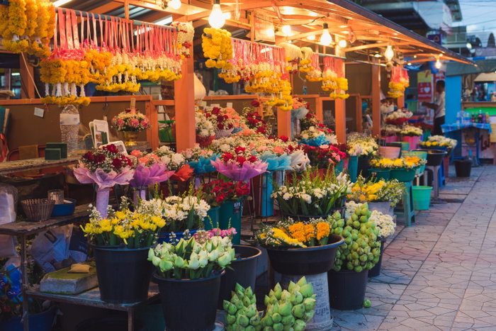 Pak Khlong Flower Market, Bangkok, Thailand