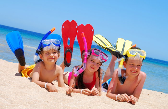 Happy swimmers/snorkelers