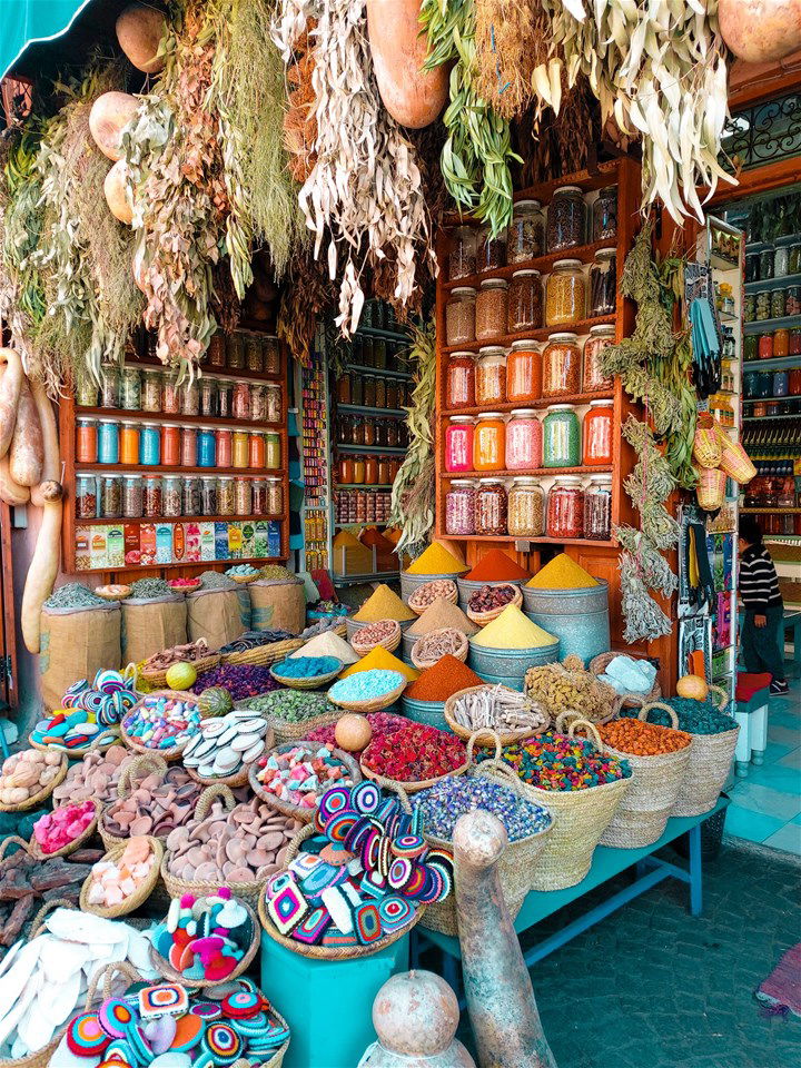 Spice stall in Marrakech, Morocco