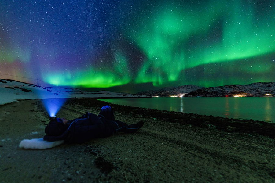 The northern lights in Tromso, Norway