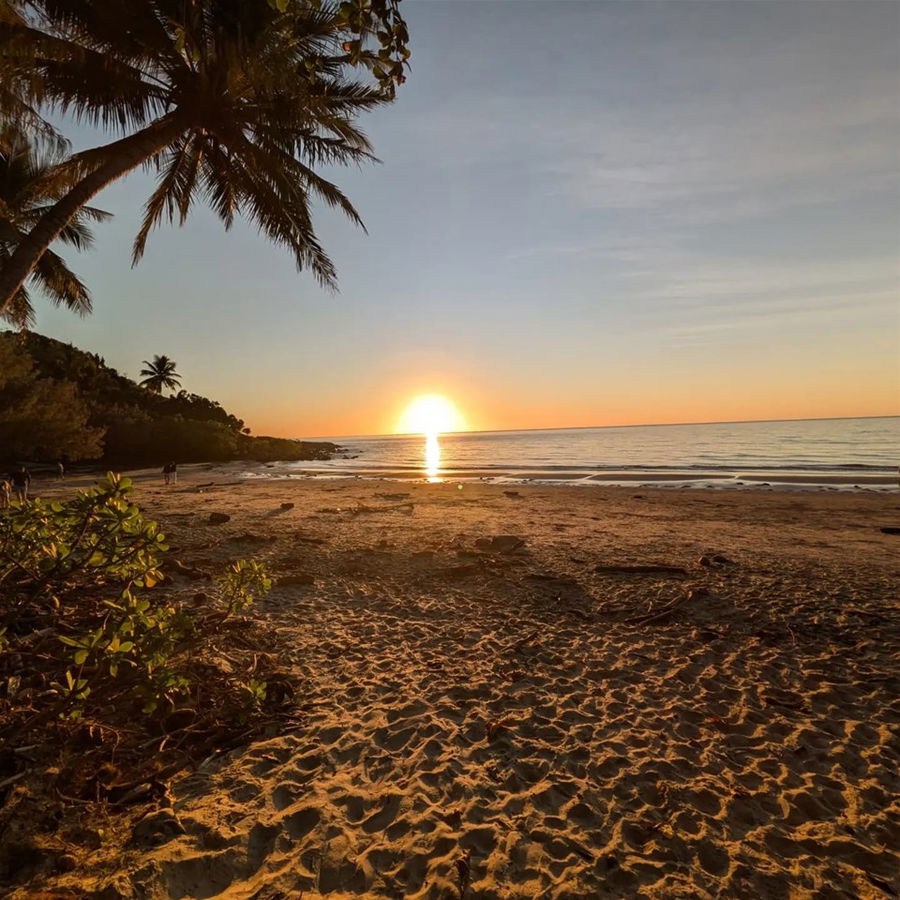 Four Mile Beach in Queensland, Australia, at sunrise