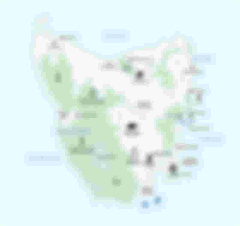 Tasmania map