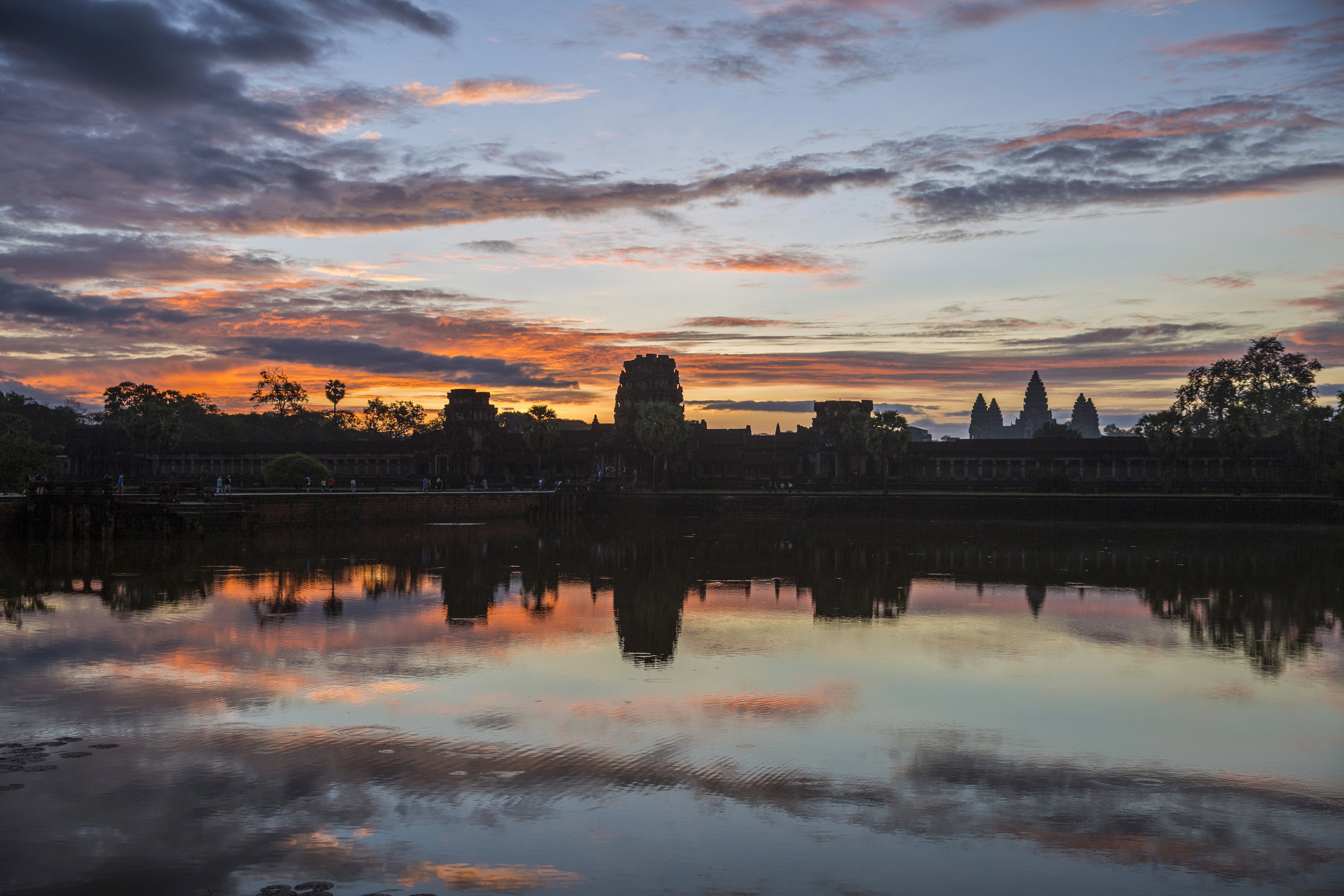 Angkor Wat in Cambodia at sunset