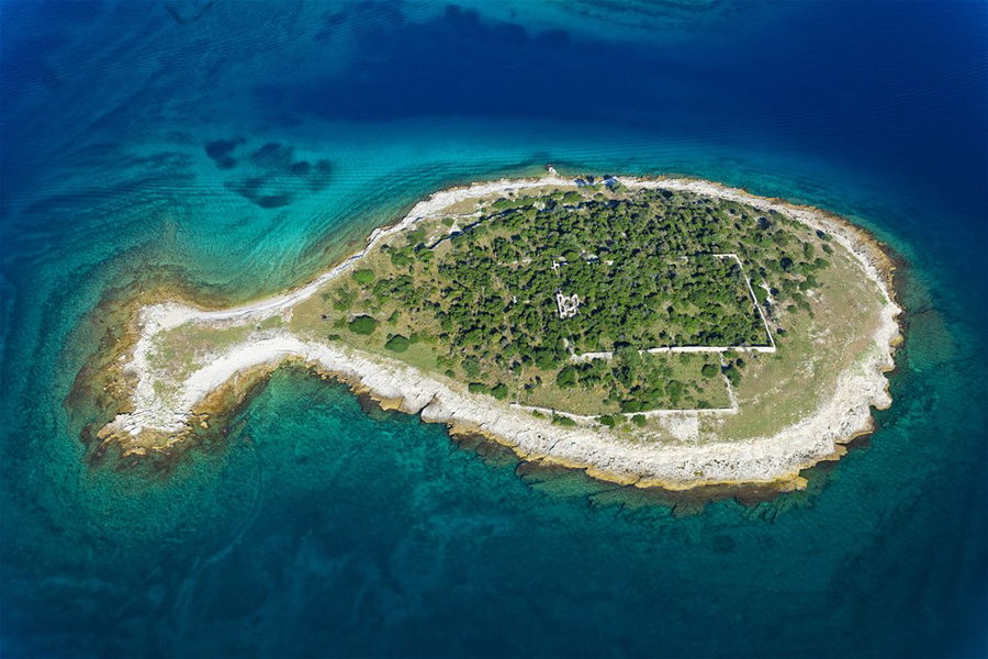 Aerial view of Brijuni National Park, Croatia