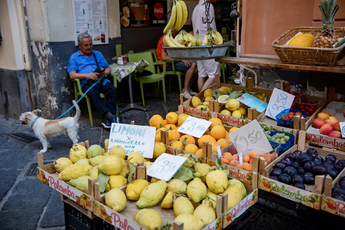 Market stall in Rome, Italy